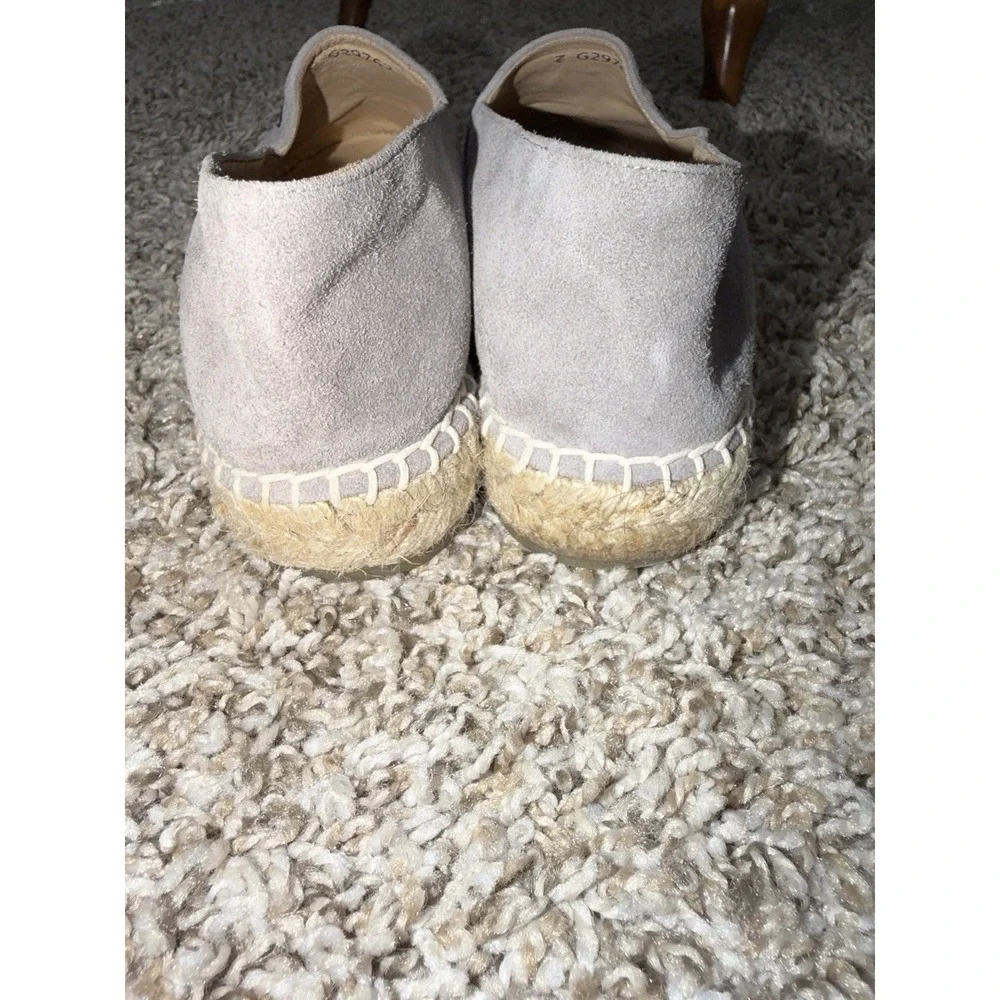 CHANEL Black Grey Suede Leather Espadrilles Sz 37 Size US 6.5 AMAZING CONDITION - Picture 4 of 8